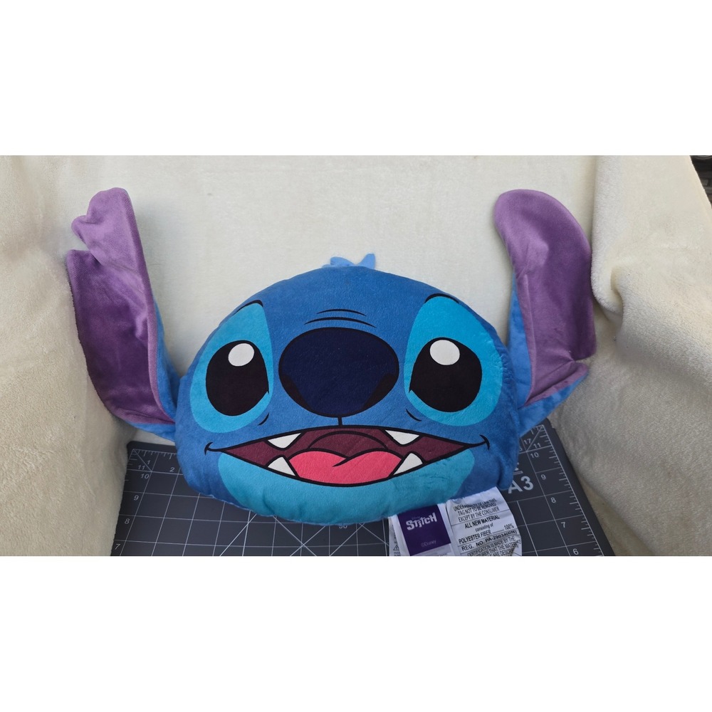 Disney Lilo & Stitch Plush Decorative Pillow Blue Purple Character Cushion